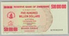 [Zimbabwe 500,000,000 Dollars]