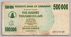 [Zimbabwe 500,000 Dollars]