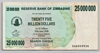 [Zimbabwe 25,000,000 Dollars]